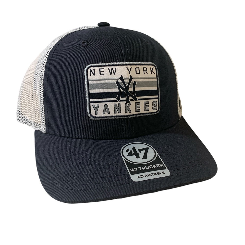 '47 Brand New York Yankees MLB Navy White Adjustable Trucker Snapback Hat OSFM